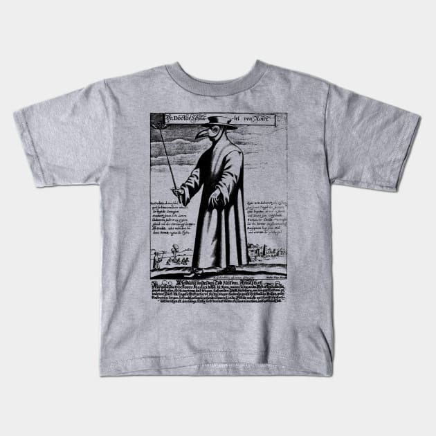 The Plague Doctor Kids T-Shirt by Pixelchicken